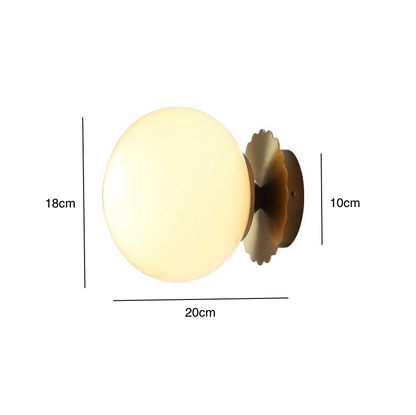 Modern Minimal Glass Globe Wall Light | 1-Light