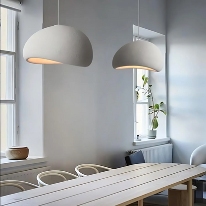 Wabi-Sabi Polystyrene Spherical Dome Pendant Light 1-Light