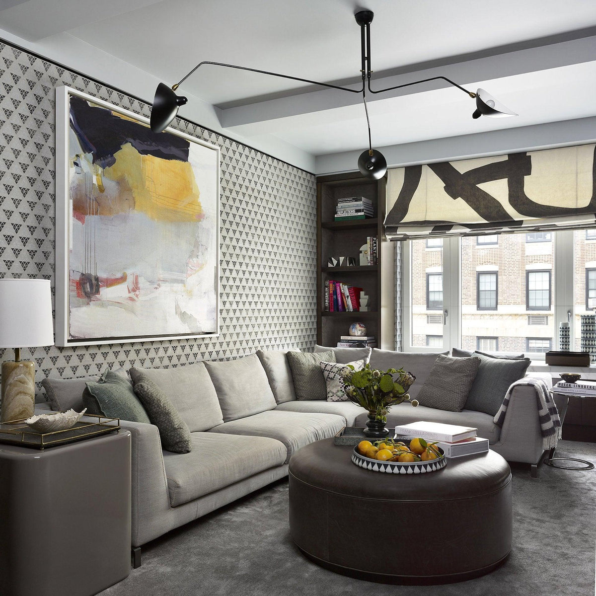 Contemporary Metal Pivot Shades Ceiling Light 3-Light