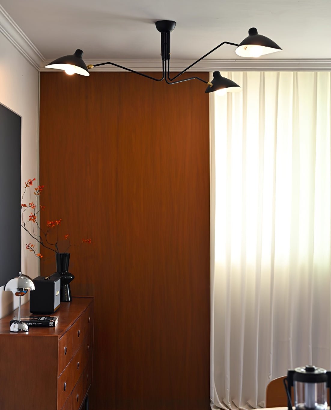 Contemporary Metal Pivot Shades Ceiling Light 3-Light