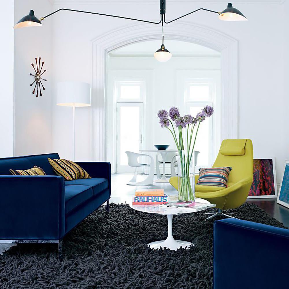 Contemporary Metal Pivot Shades Ceiling Light 3-Light
