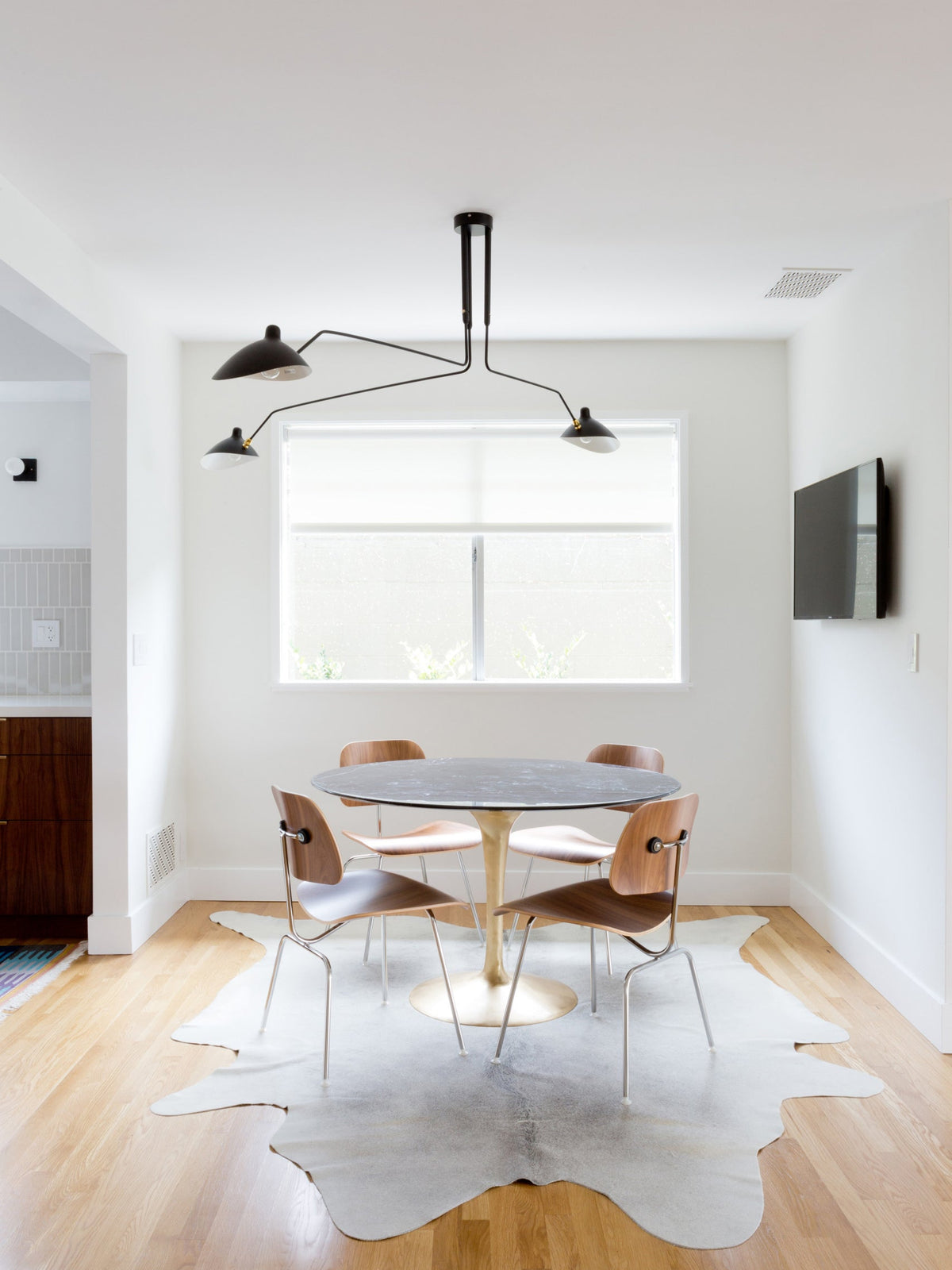 Contemporary Metal Pivot Shades Ceiling Light 3-Light
