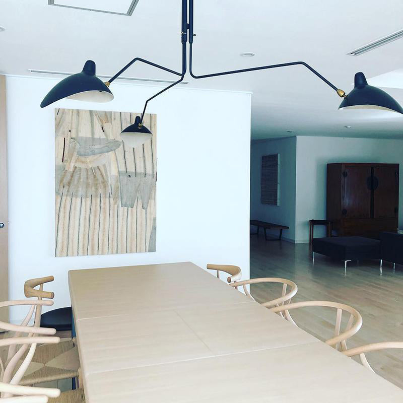 Contemporary Metal Pivot Shades Ceiling Light 3-Light