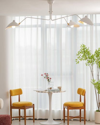 Contemporary Metal Pivot Shades Ceiling Light 3-Light