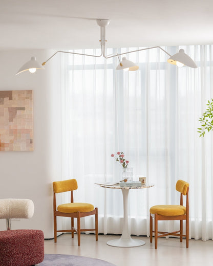 Contemporary Metal Pivot Shades Ceiling Light 3-Light