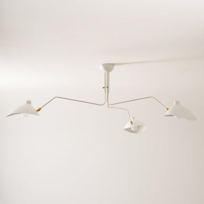 Contemporary Metal Pivot Shades Ceiling Light 3-Light