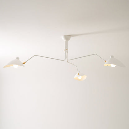 Contemporary Metal Pivot Shades Ceiling Light 3-Light