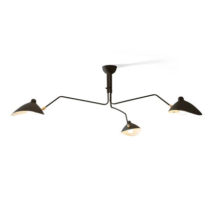 Contemporary Metal Pivot Shades Ceiling Light 3-Light