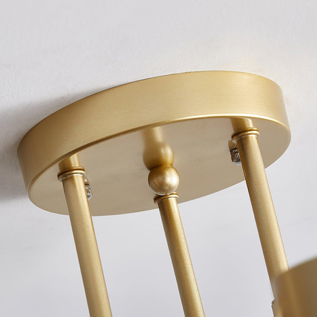 Contemporary Brass Globe LED Sputnik Ceiling Light 6-Light