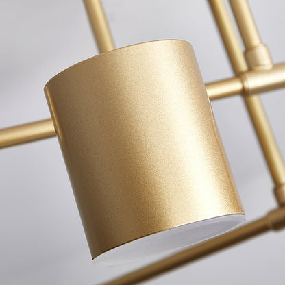 Contemporary Brass Globe LED Sputnik Ceiling Light 6-Light