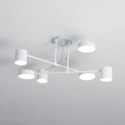 Contemporary Brass Globe LED Sputnik Ceiling Light 6-Light