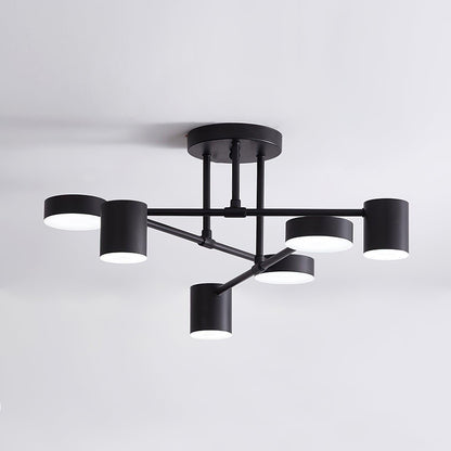 Contemporary Brass Globe LED Sputnik Ceiling Light 6-Light