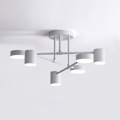 Contemporary Brass Globe LED Sputnik Ceiling Light 6-Light