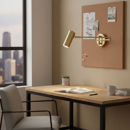 Modern Adjustable Swing Arm LED Wall Sconce 1-Light