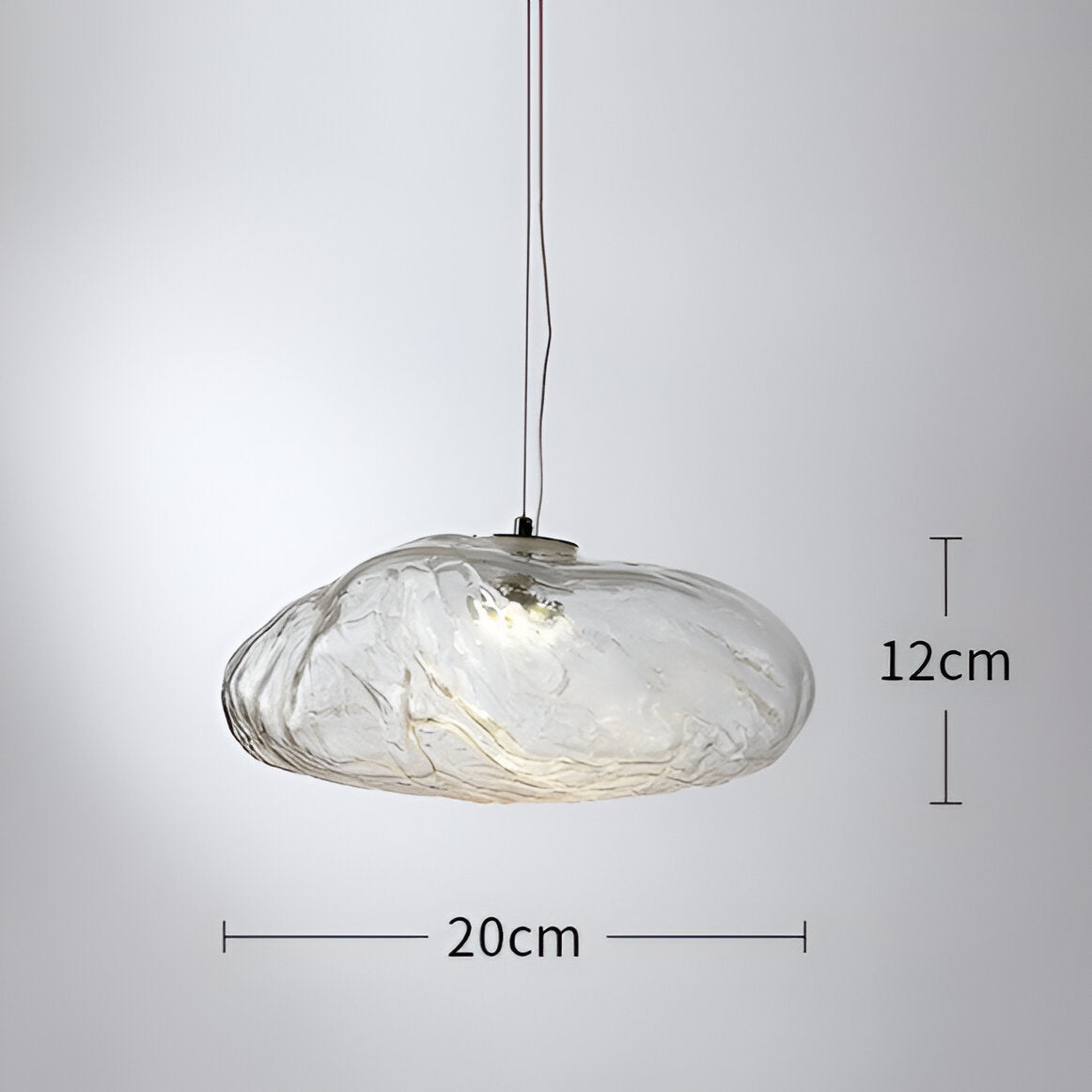 Minimalist Glass Adjustable Cable Pendant Light 1-Light