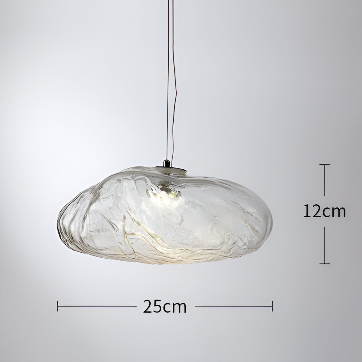 Minimalist Glass Adjustable Cable Pendant Light 1-Light