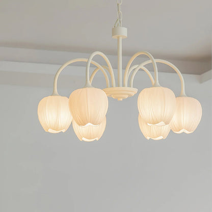 Contemporary Iron Curved Arms Chandelier 5-Light
