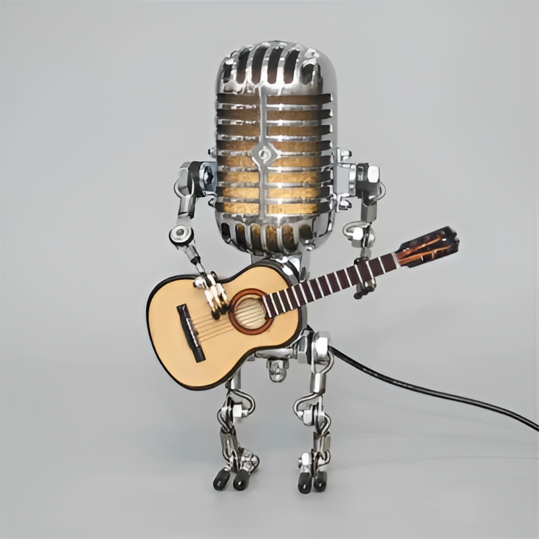 Unique Robot Table Lamp with Adjustable LED Light for Living Room and Desk...