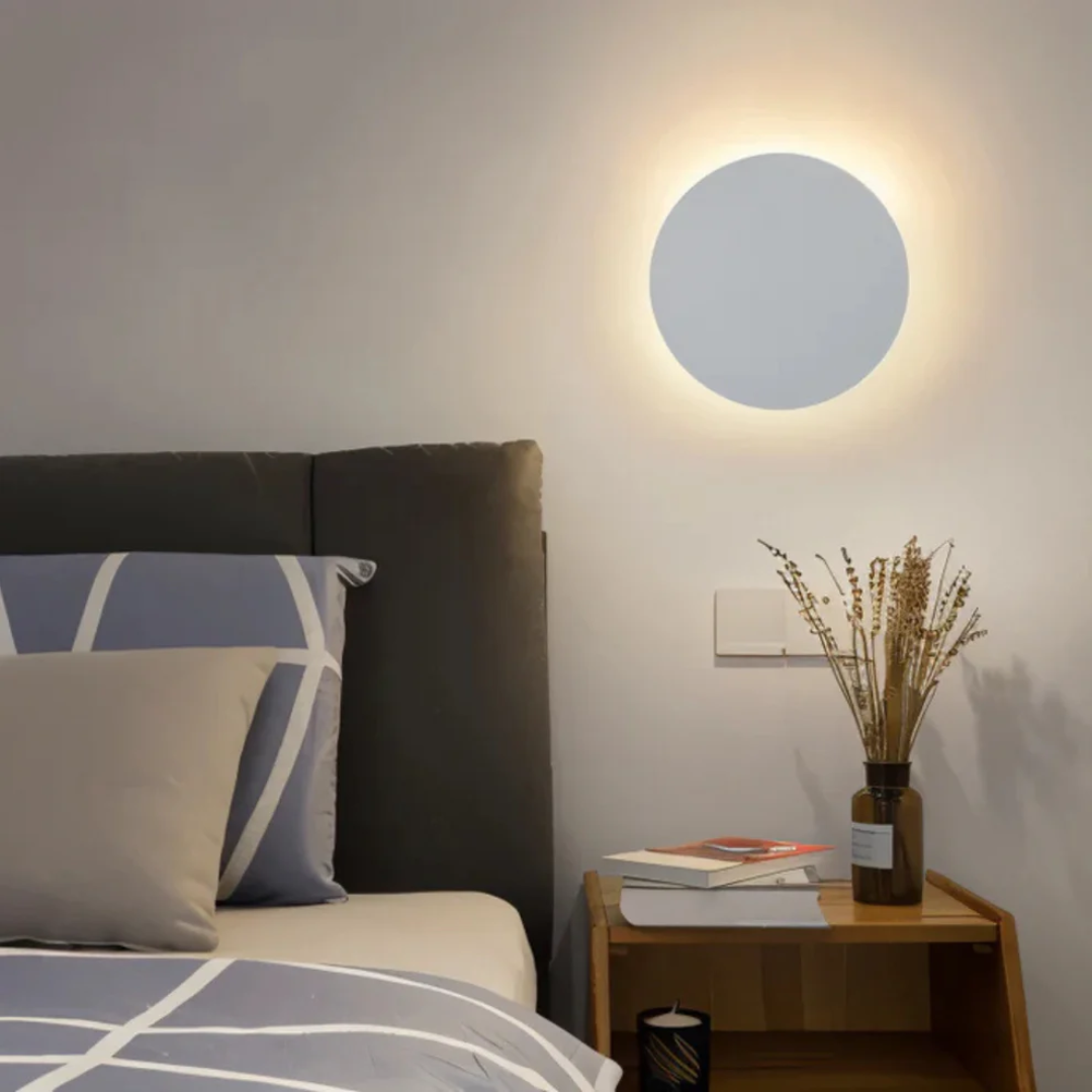 Modern Metal Backlit Wall Light 1-Light