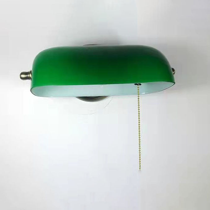 Retro Glass Half Moon Wall Sconce Lamp 1-Light