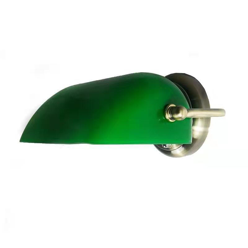 Retro Glass Half Moon Wall Sconce Lamp 1-Light