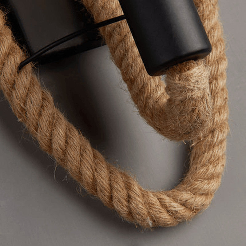 Retro Rope Round Wall Sconce Lamp 1-Light