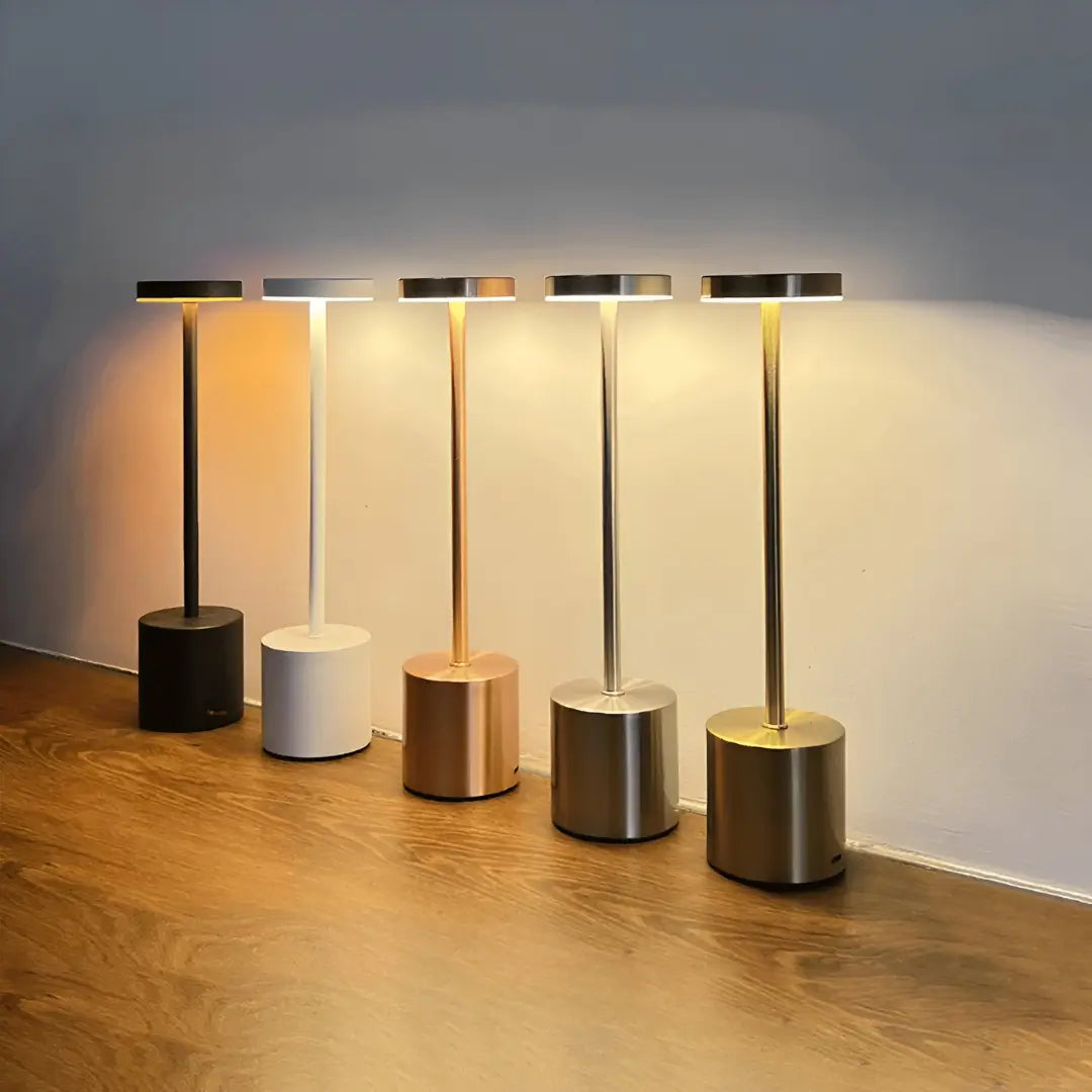 Wireless Vintage Table Lamp – Rechargeable Cordless Design with Dimmable...