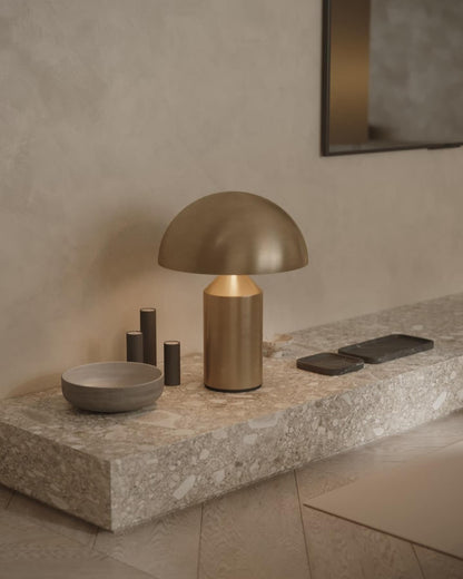 Contemporary Metal Sculptural Base Table Lamp 1-Light