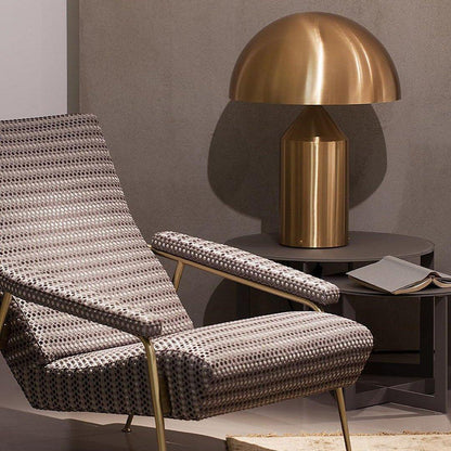 Contemporary Metal Sculptural Base Table Lamp 1-Light