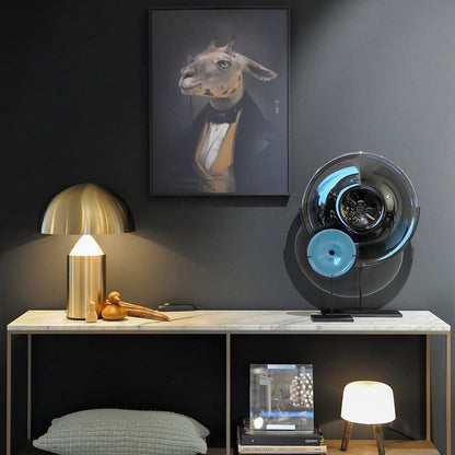 Contemporary Metal Sculptural Base Table Lamp 1-Light