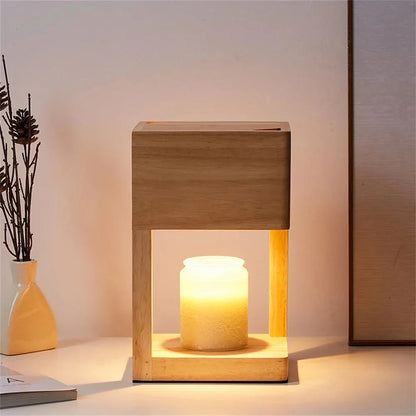 Minimalist Wood Table Lamp 1-Light