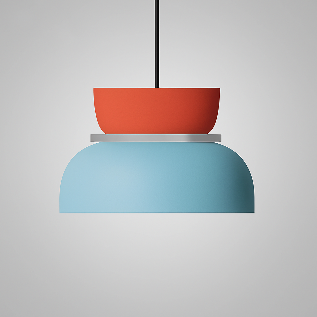 Scandinavian Zinc Alloy Dual-tone Dome Pendant Light LED 1-light