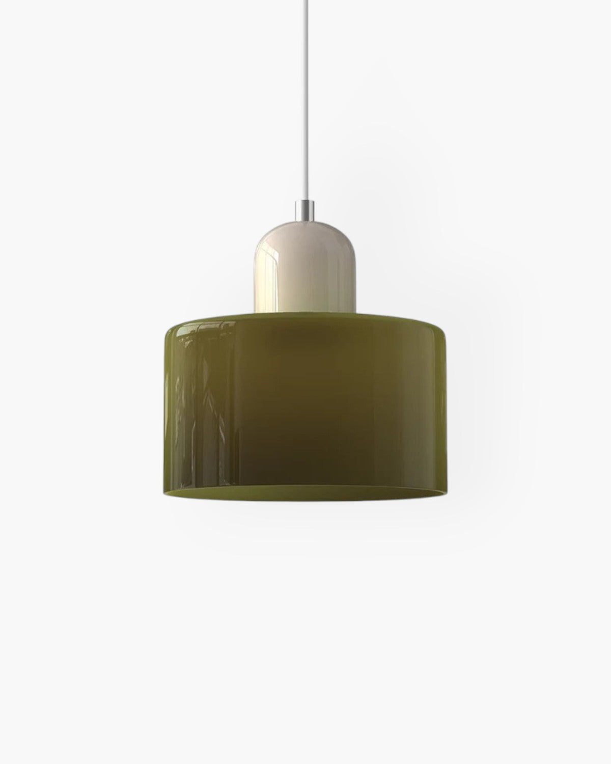Contemporary Glass Cylinder Pendant 1-Light