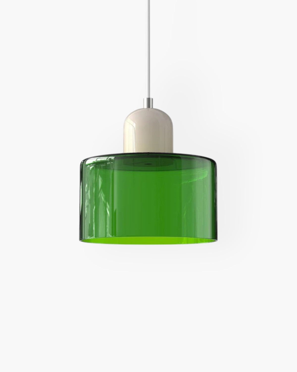 Contemporary Glass Cylinder Pendant 1-Light
