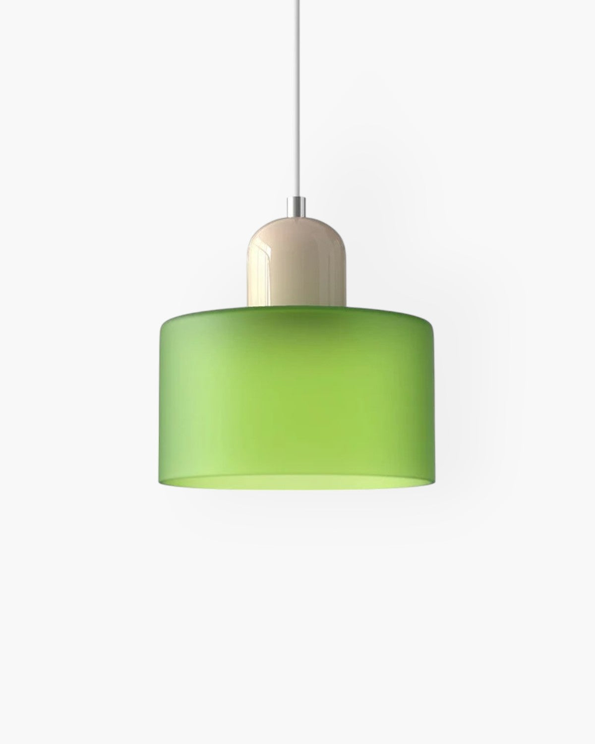 Contemporary Glass Cylinder Pendant 1-Light