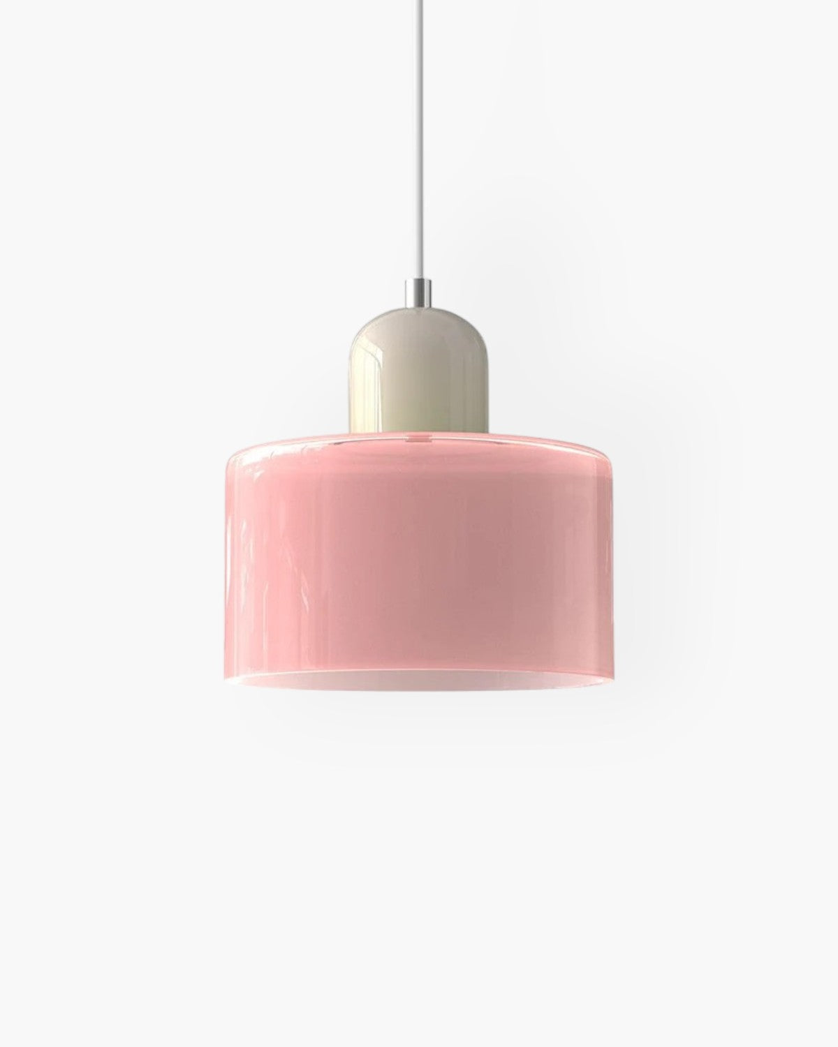 Contemporary Glass Cylinder Pendant 1-Light