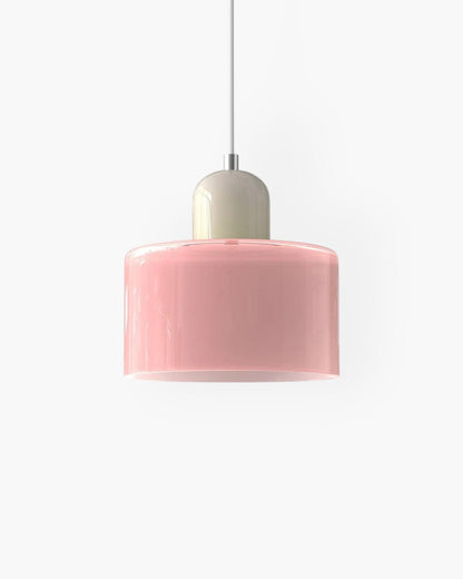 Contemporary Glass Cylinder Pendant 1-Light