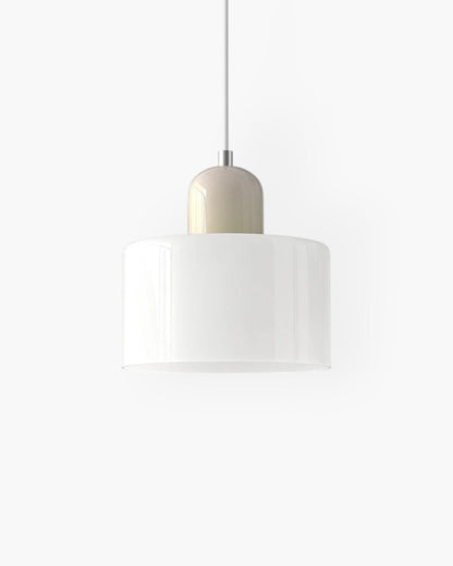 Contemporary Glass Cylinder Pendant 1-Light