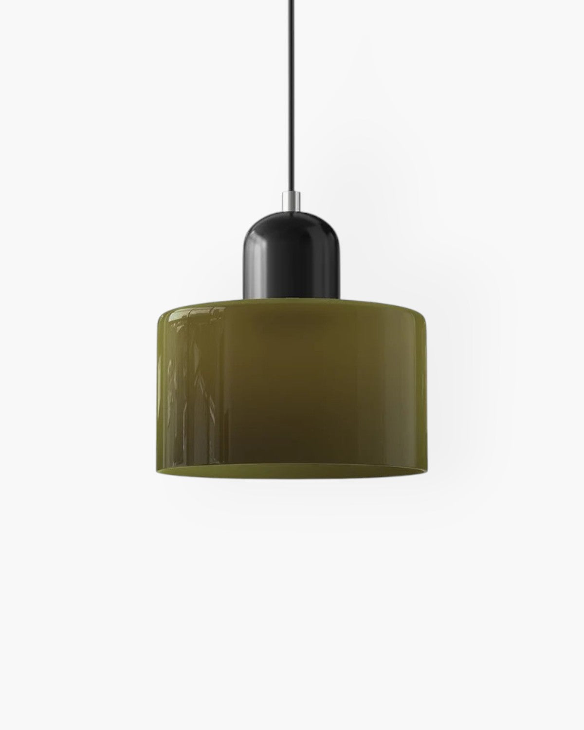 Contemporary Glass Cylinder Pendant 1-Light