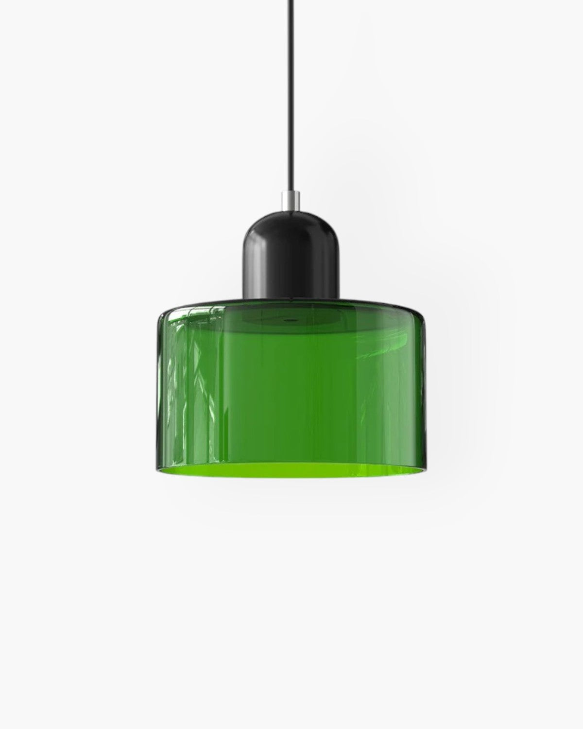 Contemporary Glass Cylinder Pendant 1-Light