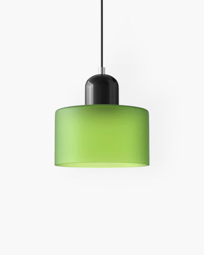 Contemporary Glass Cylinder Pendant 1-Light