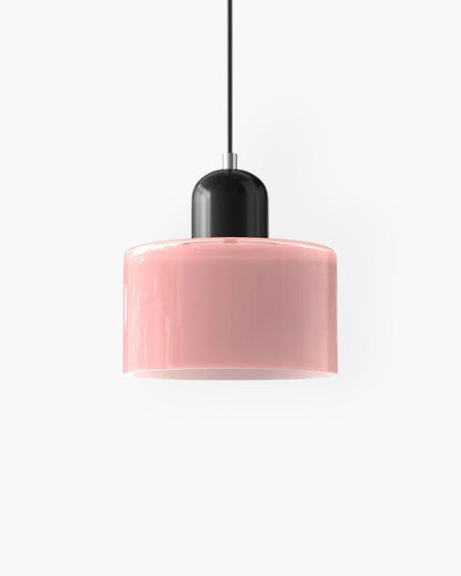 Contemporary Glass Cylinder Pendant 1-Light