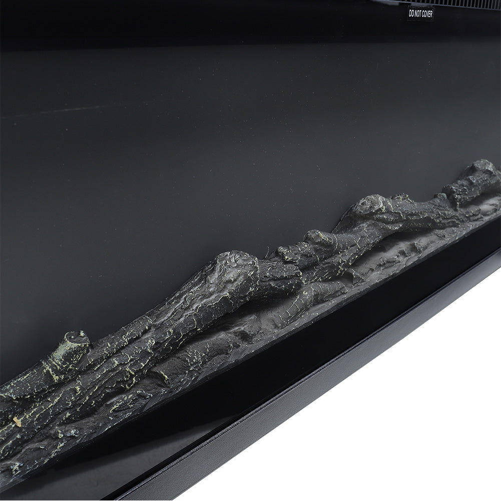 Slim Wall Mounted Electric Fireplace 40/50/60 Inch – 12 Flame Colours, Thermostat & Remote Control