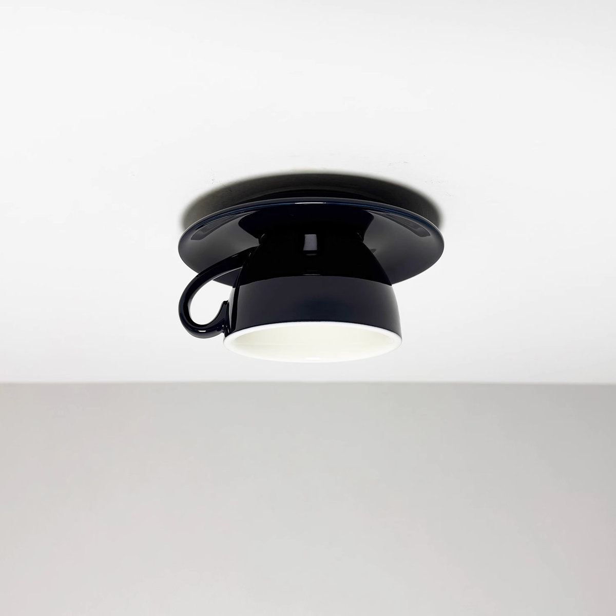 Modern Ceramic Semi-Flush Ceiling Light 1-Light