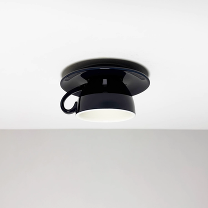 Modern Ceramic Semi-Flush Ceiling Light 1-Light
