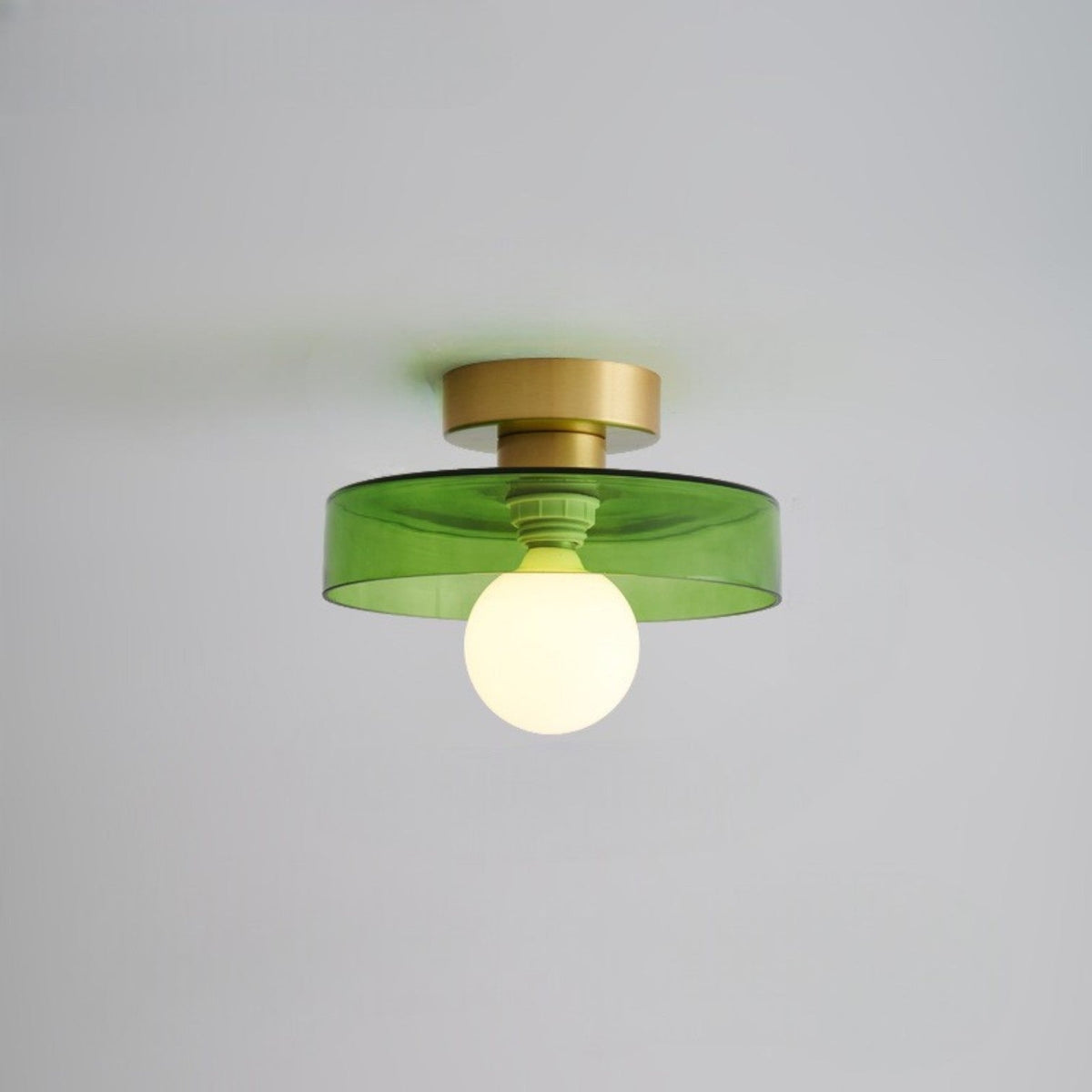 Ceiling Light LED Round Shade Exposed Bulb For Hallway