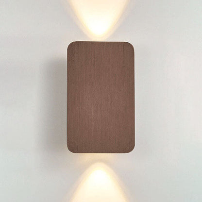 Scandinavian Minimalist Glass Rectangular LED Wall Sconce Light 2-light
