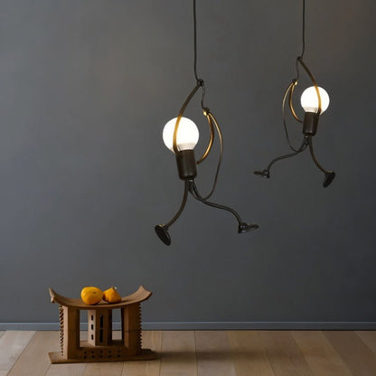 Contemporary Iron Adjustable Cord Pendant Light 1-Light