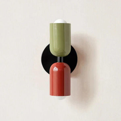 Modern Metal Cylinder LED Wall Sconce 2-Light