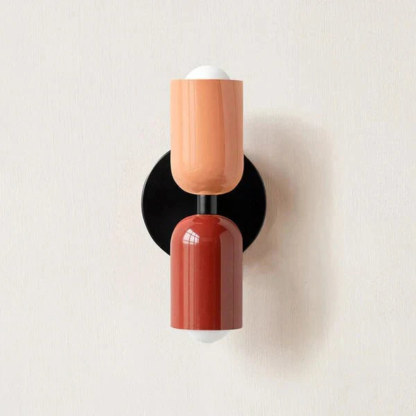 Modern Metal Cylinder LED Wall Sconce 2-Light